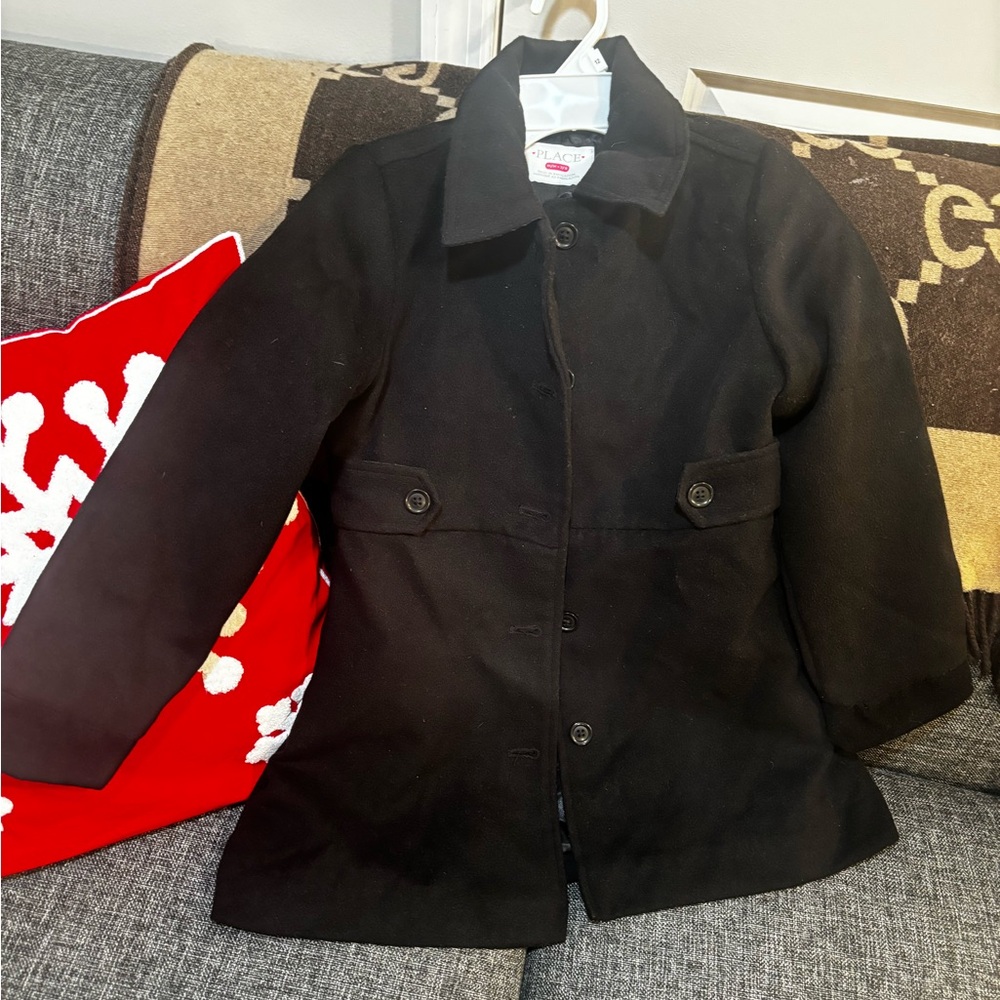 Black pea coat.. cute for Christmas dinner or an event. Worn once